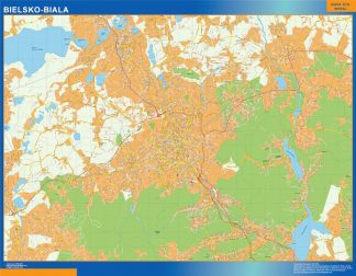 Biggest Bielsko Biala map Poland