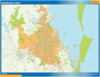 Biggest Brisbane area laminated map