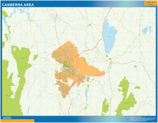 Biggest Canberra area laminated map