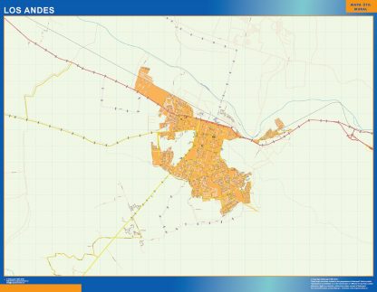 Biggest Los Andes map from Chile