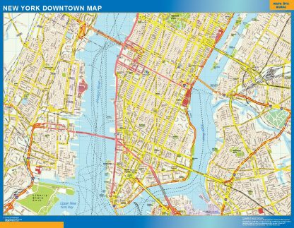 Biggest New York downtown map