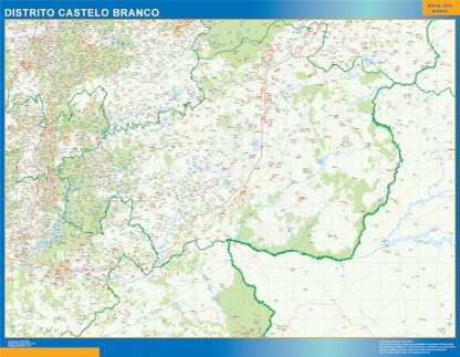 Biggest Region of Castelo Branco map in Portugal