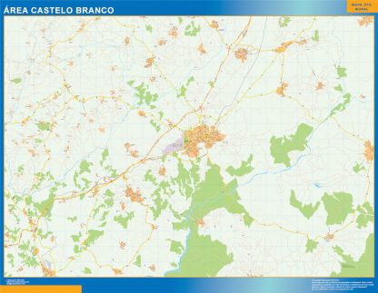 Biggest Road map Castelo Branco Portugal